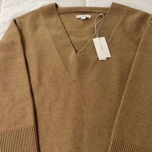 Vince Wool & Cashmere Blend V-neck Relaxed Fit Sweater Dress XL